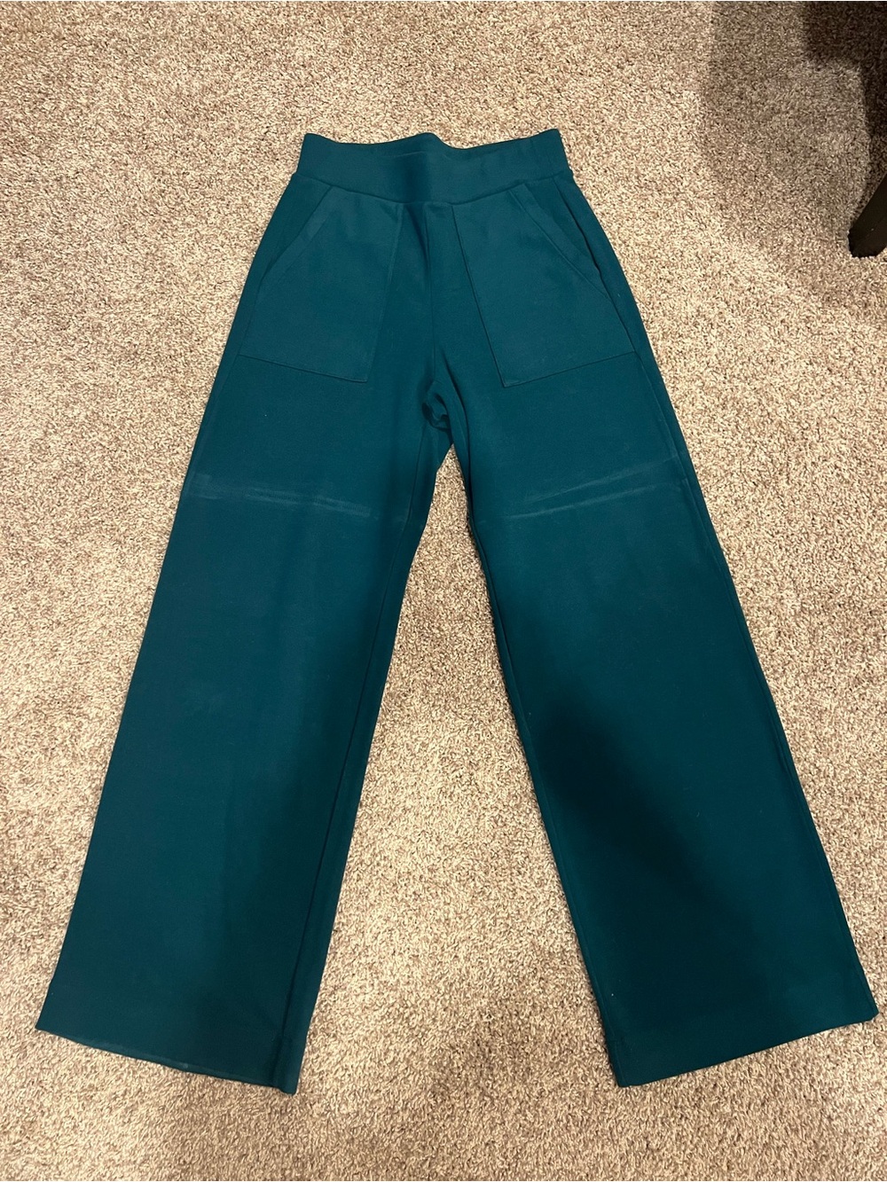 CAbi Wide-Leg Pocket Pants in Deep Teal